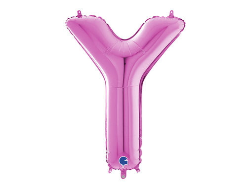 Fucsia litera Y balon de folie - 66 cm - 1 buc.