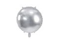 Balon rotund argintiu din folie - 35 cm - 1 buc.