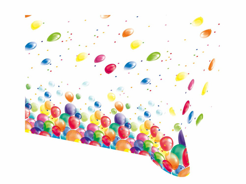 Pânză de masă pentru ziua de naștere Baloane - 120 x 180 cm - 1 buc.