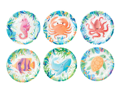 Farfurii aniversare Ocean - 18 cm - 6 buc.