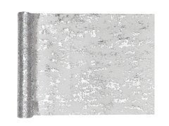 Decorațiune de masă cu sclipici - argintiu - 28 cm x 5 m - 1 buc.