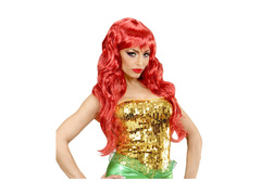 Peruca de sirenă roșie
