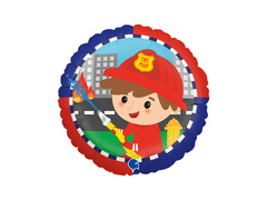 Balon folie pompier - 35 cm - 1 buc.