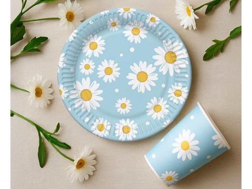 Cupe aniversare Daisies - 250 ml - 6 buc.