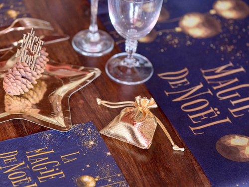 Pungi aurii pentru oaspeți - 8 x 10 cm - 6 buc.