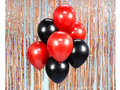 Set de baloane roșii și negre - 30 cm - 7 buc.