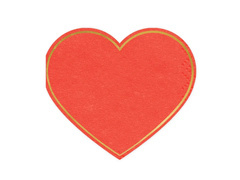 Șervețele în formă de inimă - 14,5 x 12,5 cm - 20 buc.