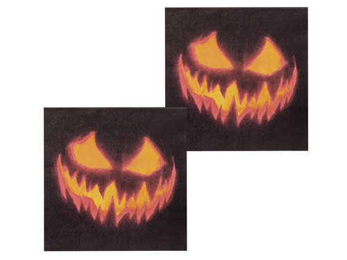 Șervețele cu dovleac înfricoșător - 33 cm - 20 buc.