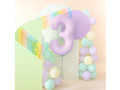 Balon folie liliac numărul 3 - 100 cm - 1 buc.