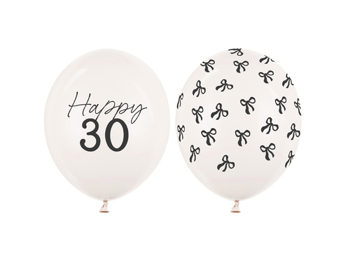 Set de baloane din latex pentru a treizecea aniversare - 30 cm - 6 buc.