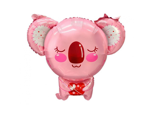 Balon de folie roz Koala - 49x54cm - 1 buc.
