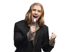 Microfon argintiu - 1 buc.