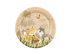 Farfurii de ziua de naștere Animale din pădure - 18 cm - 6 buc.