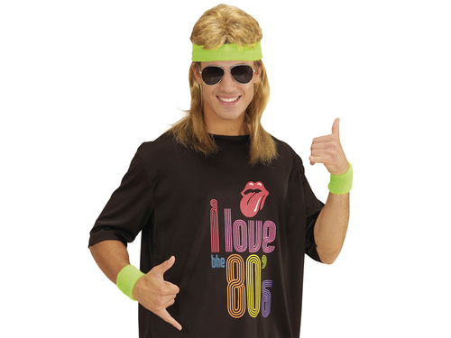 Brățări verzi neon Disco 80s - 3 buc.