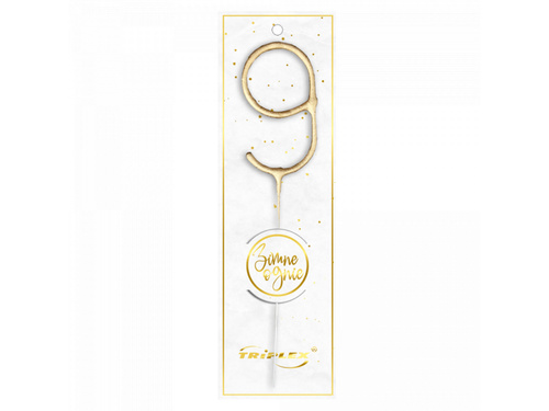 Foc rece numărul 9 aur - 1 buc.