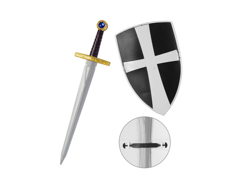 Set cruciat: scut și sabie - sabie 49 cm, scut 19 cm