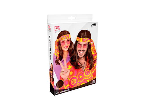 Bronz 1970s Disco Fever Hippie peruca. cu o trupă