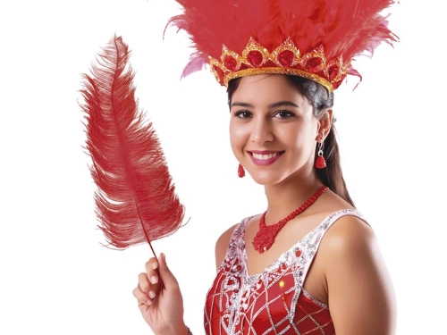 Pană de struț roșu - 50 cm - 1 buc.