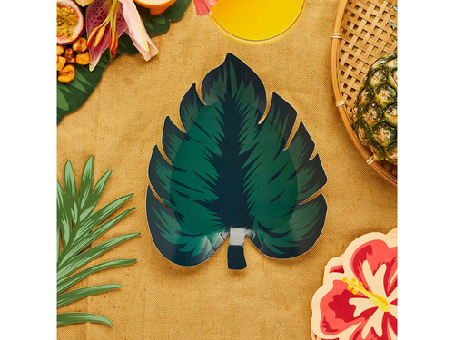 Farfurii cu frunze tropicale - 24cm x 20cm - 8 buc.