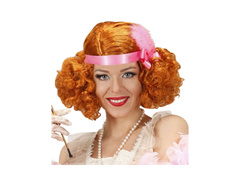 Peruca roșie Flapper din anii 1920.