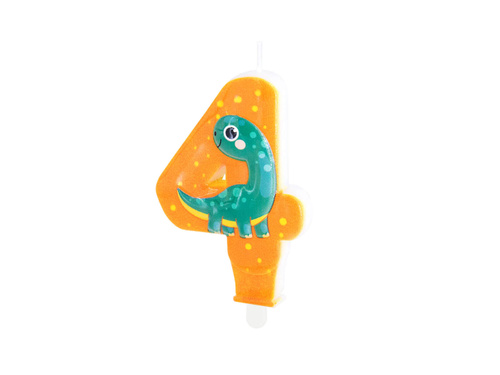 Numeral lumânare dinozauri - 4 - patru