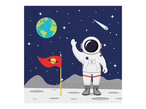 Șervețele aniversare Cosmos - 33 cm - 20 buc.