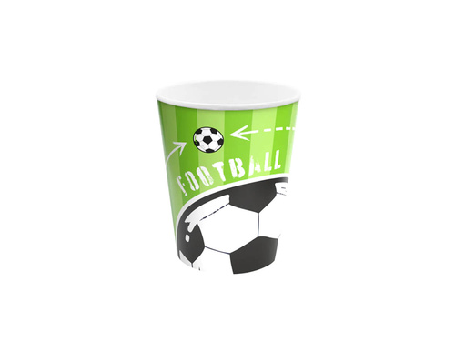 Cupe aniversare fotbal - 220 ml - 6 buc.