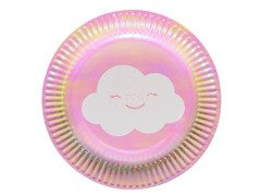 Farfurii aniversare Iridescent Cloud - 18 cm - 8 buc.