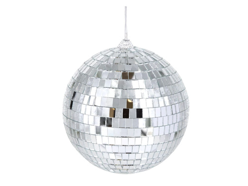 Glob disco cu oglindă argintie - 15 cm - 1 buc.
