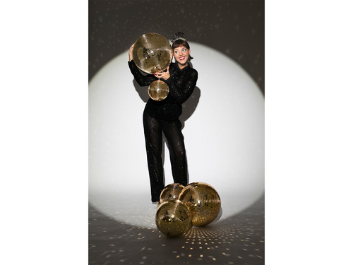 Glob disco cu oglindă aurie - 20 cm - 1 buc.