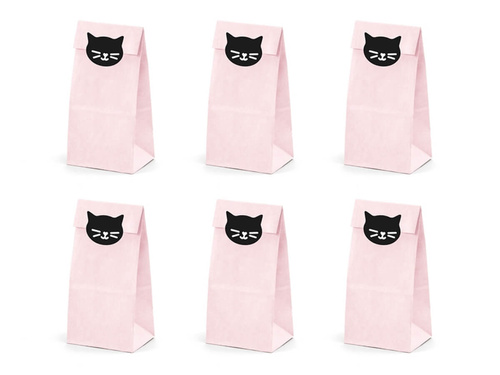 Pungi de bomboane Kitten roz deschis - 6pcs.