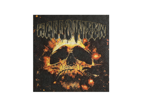 Șervețele cu craniu de Halloween - 33 cm - 10 buc.