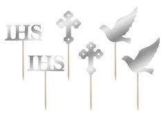 Decorațiuni pentru brioșe Prima Sfântă Împărtășanie - 6 buc.