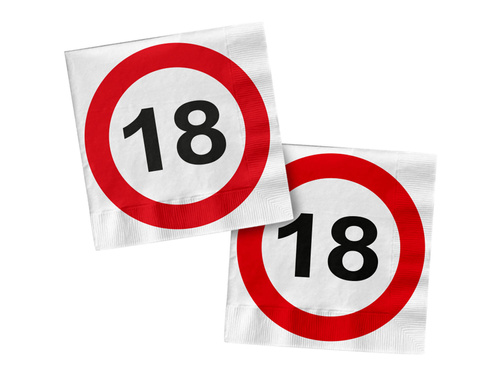 Semn de interdicție 18 șervețele - 33 cm - 20 buc.