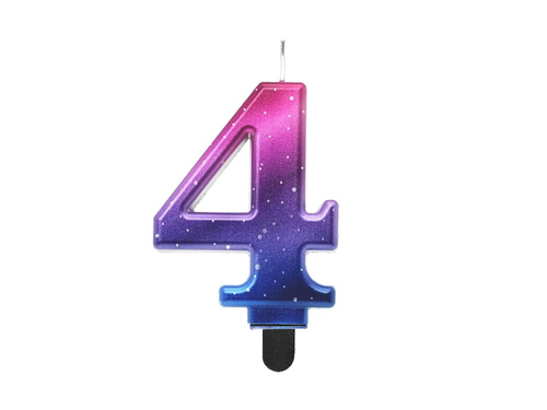 Lumânare cu numere metalice Night Sky - 4 - patru