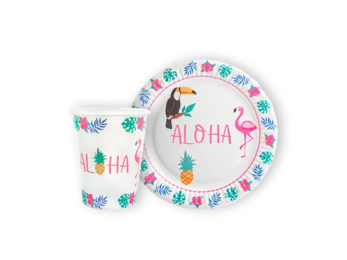 Aloha Party Paper Set - 24 buc.