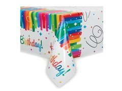 Față de masă Rainbow Happy Birthday - 137 x 213 cm - 1 buc.