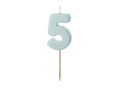 Numărul cinci lumânare albastră - 5 - 1 buc.