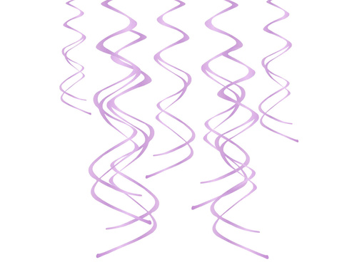 Decorațiuni suspendate spirale violet - 60 cm - 5 buc.