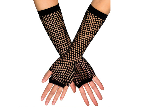 Mănuși lungi din plasă neagră