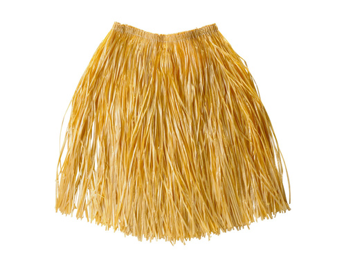Fustă hawaiiană scurtă din paie - 55 cm - 1 buc.