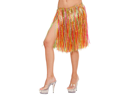 Fustă scurtă hawaiiană multicoloră - 55 cm - 1 buc.
