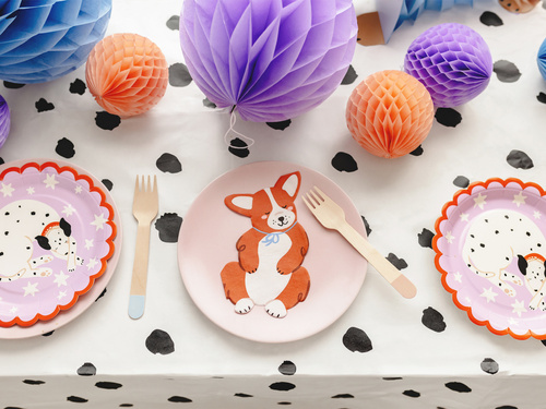 Farfurii aniversare dalmațiene - 18 cm - 6 buc.