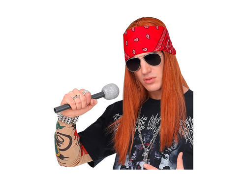 Axel perucă cu bandană și ochelari