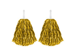 Pompoane aurii metalice pentru majorete - 2 buc.