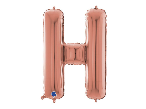 Balon din folie litera H roz auriu - 66 cm - 1 buc.