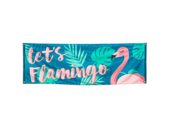 Let's flamingo tesatura banner - 74 x 220 cm - 1 buc.