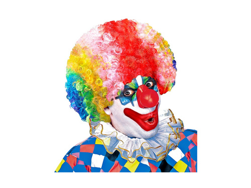 Peruca afro multicoloră cu păr creț