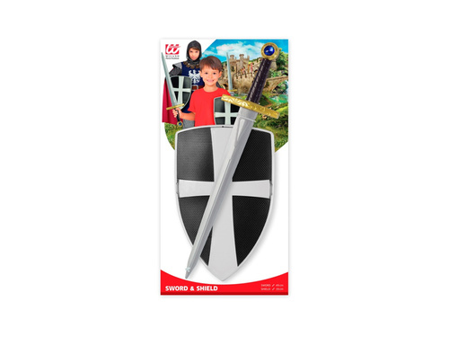 Set cruciat: scut și sabie - sabie 49 cm, scut 19 cm