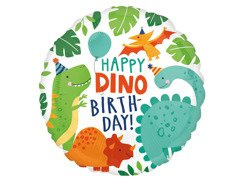 Balon de folie Happy Dino-Birthday - 43 cm - 1 buc.